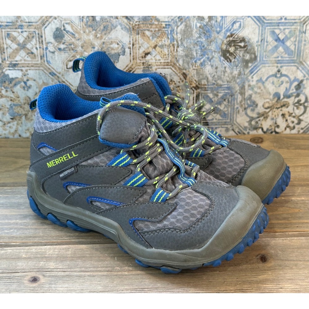 Merrell Oakcreek Waterproof Hiking Shoes Sneakers Kids 12M Grey Outdoor Sports